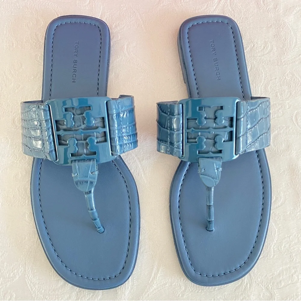 Tory Burch Blue Thong Sandals